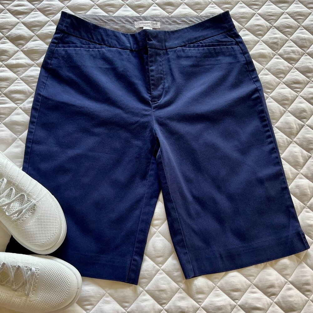 FINAL PRICE.  Coldwater Creek Navy Blue Natural Fit Shorts